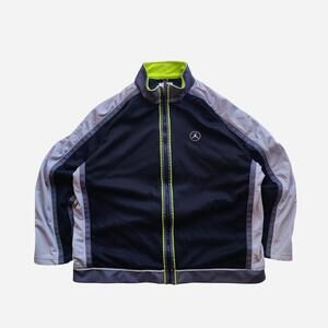 Jordan vintage track jacket in black, grey and green